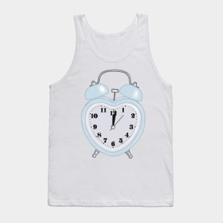 sky blue heart shaped alarm clock aesthetic dollette coquette Tank Top